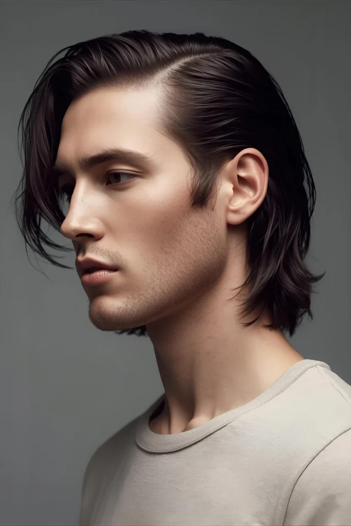 The Wet Look Mullet with Taper

Sleek and dramatic, this style uses high-shine products to create a glossy finish that shows off the mullet's unique shape and movement.