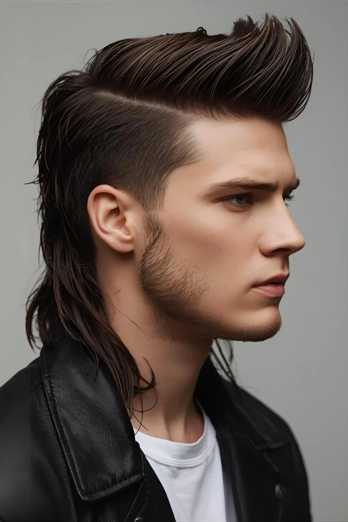 The Wet Mullet-Wolf HybridCombining the business-in-front-party-in-back ethos of the mullet with the wolf cut's textured layers, this hybrid style uses wet styling to tame the volume just enough while maintaining an edgy, rebellious silhouette.