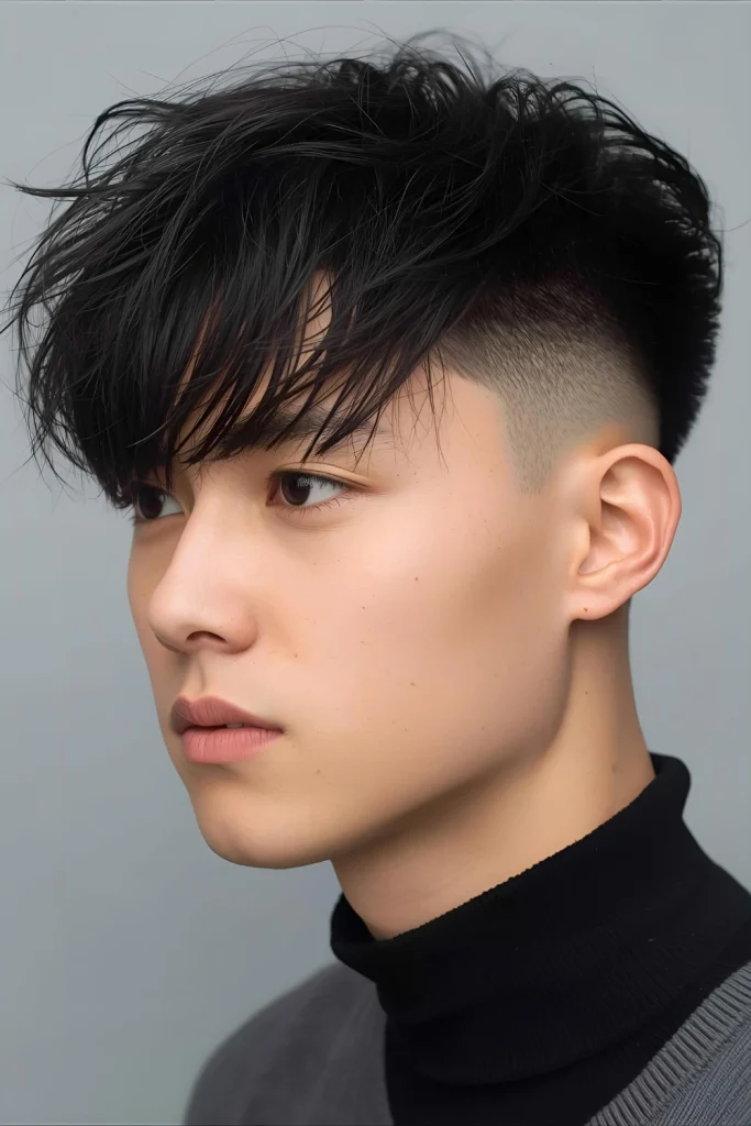 Wolf Cut with Korean InfluenceThe global wolf cut trend gets a Korean makeover with more precise layering and softer edges. The result is a stylishly disheveled look that appears intentional rather than messy.