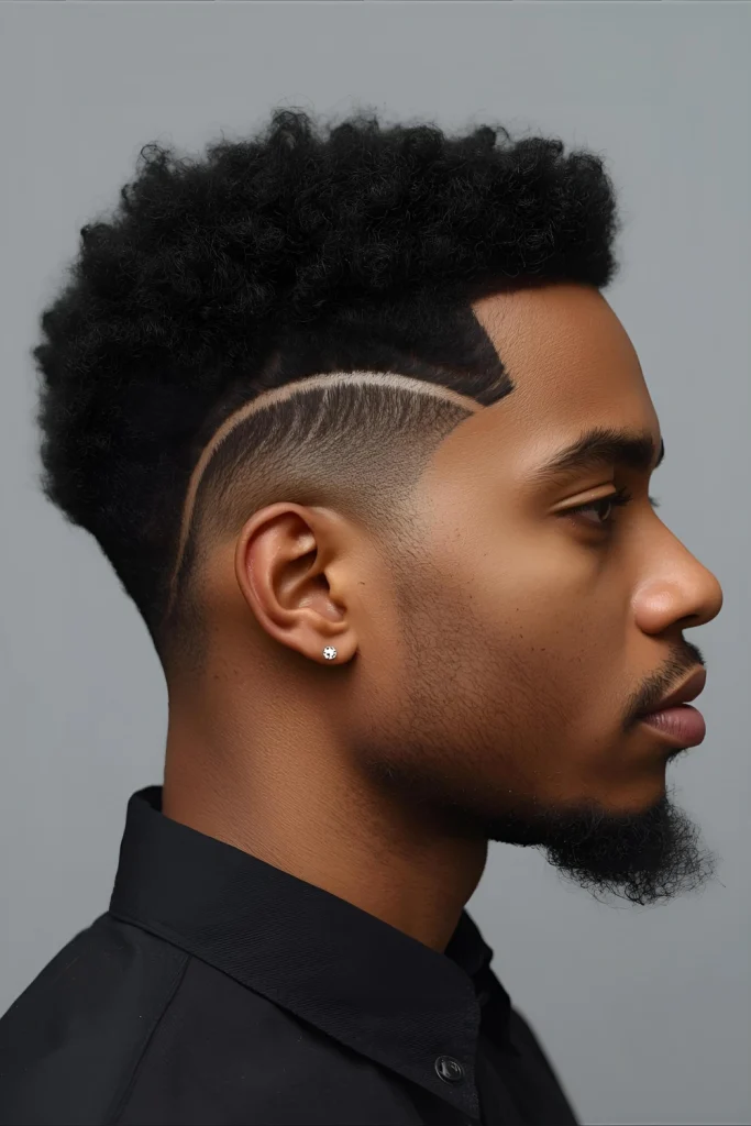 Afro Pick Fade A style that literally incorporates the symbol of the Black Power movement—the afro pick. The pick’s teeth or design are etched into a fade, making a powerful cultural statement.