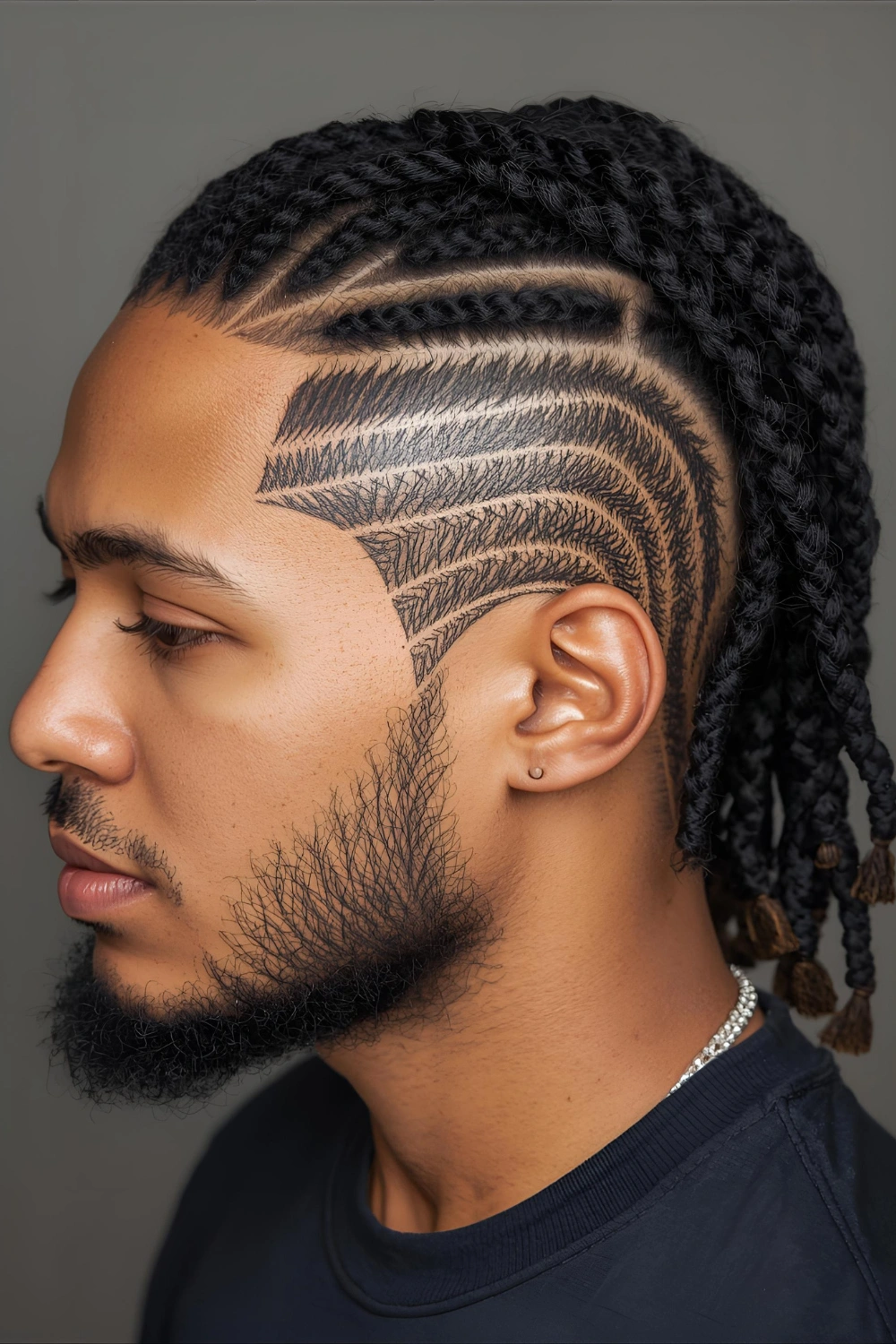 Box braids for women 2026 with shaved sides and undercut design