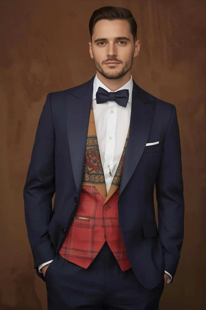 Colored Fade for Festive Galas A touch of thematic color. The dropped section is subtly tinted (e.g., deep burgundy, navy, metallic) to match your attire or the event's theme.