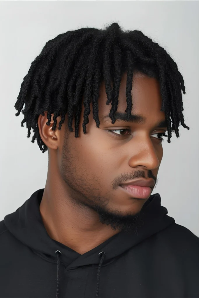 Curly Dread Starter Style

For those beginning their loc journey, this style showcases the early stages of dread formation with defined parts and maintained curl pattern