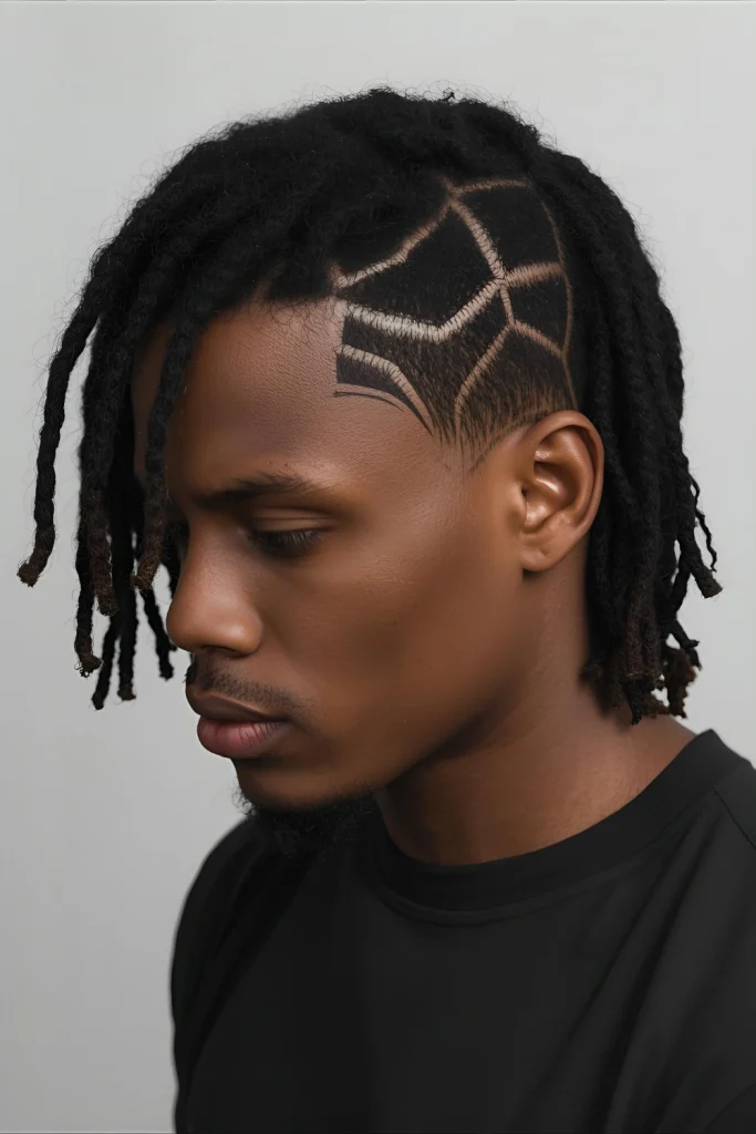 Dread Crown with Geometric Parts

Intricate geometric parting patterns create visual interest before the dreadlocks even begin to form, establishing a foundation for artistic loc development.