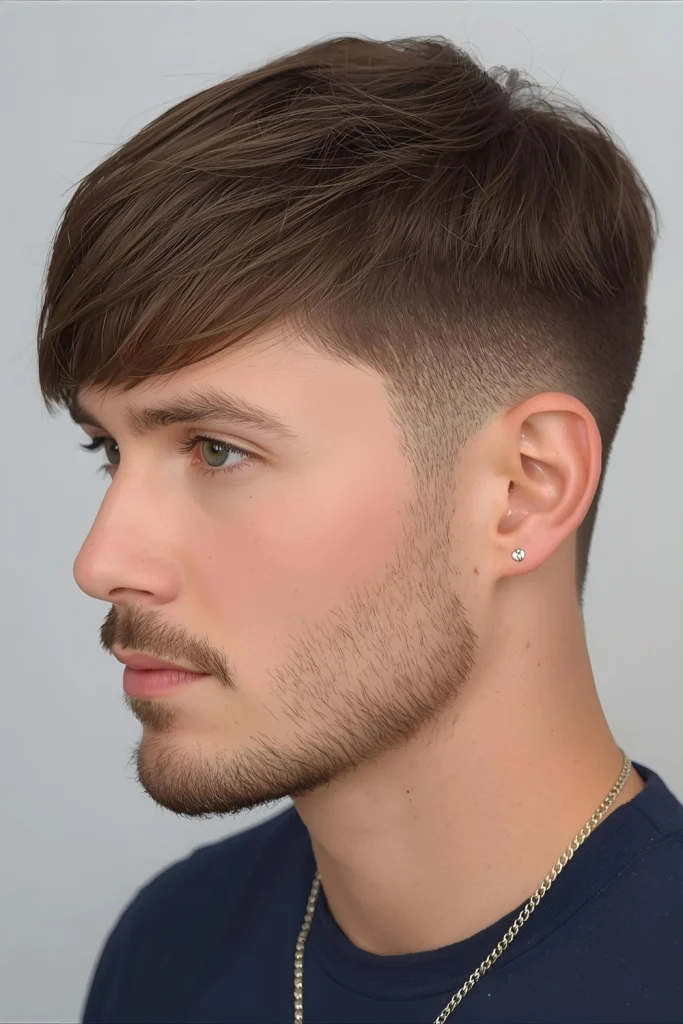 Fresh Textured Modern Look A short fringe and faded sides keep this look fresh and modern. Its balanced proportions make it a safe, stylish bet for anyone.