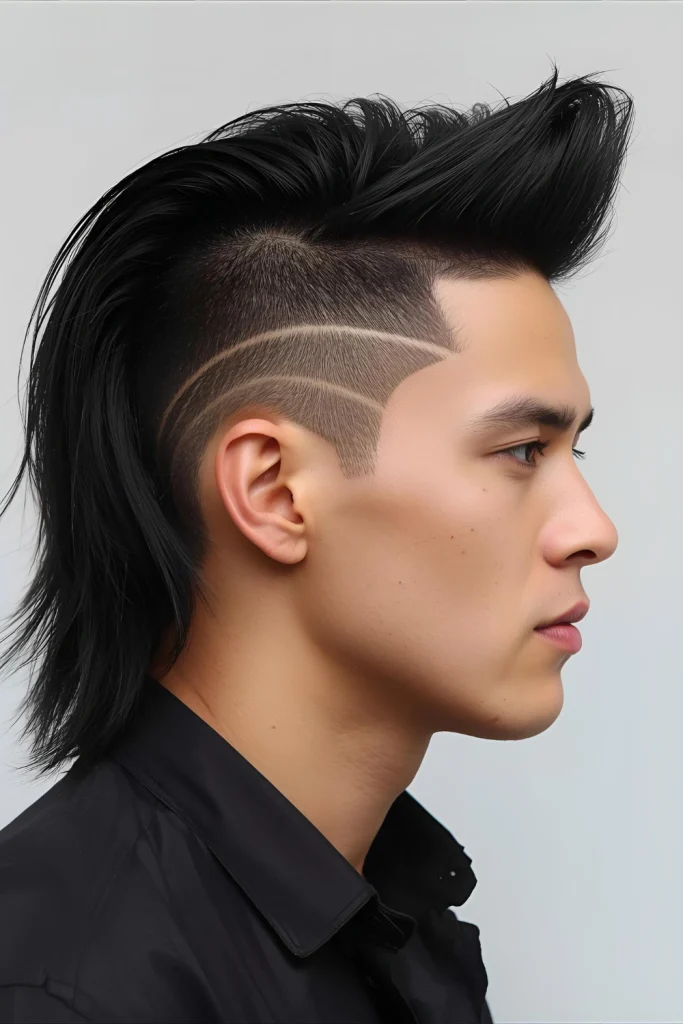 Modern Mullet The mullet is back with an Asian twist—more textured, less extreme, and with a cleaner transition between the short top and longer back. It’s a bold, conversation-starting choice.