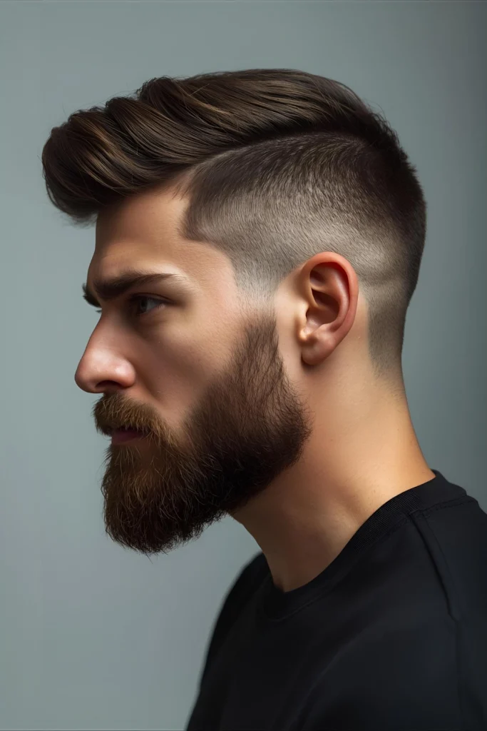 Boxer's Hard Part Fade

A razor-sharp part adds definition to a simple mid fade and crop, creating a look of focused intensity.