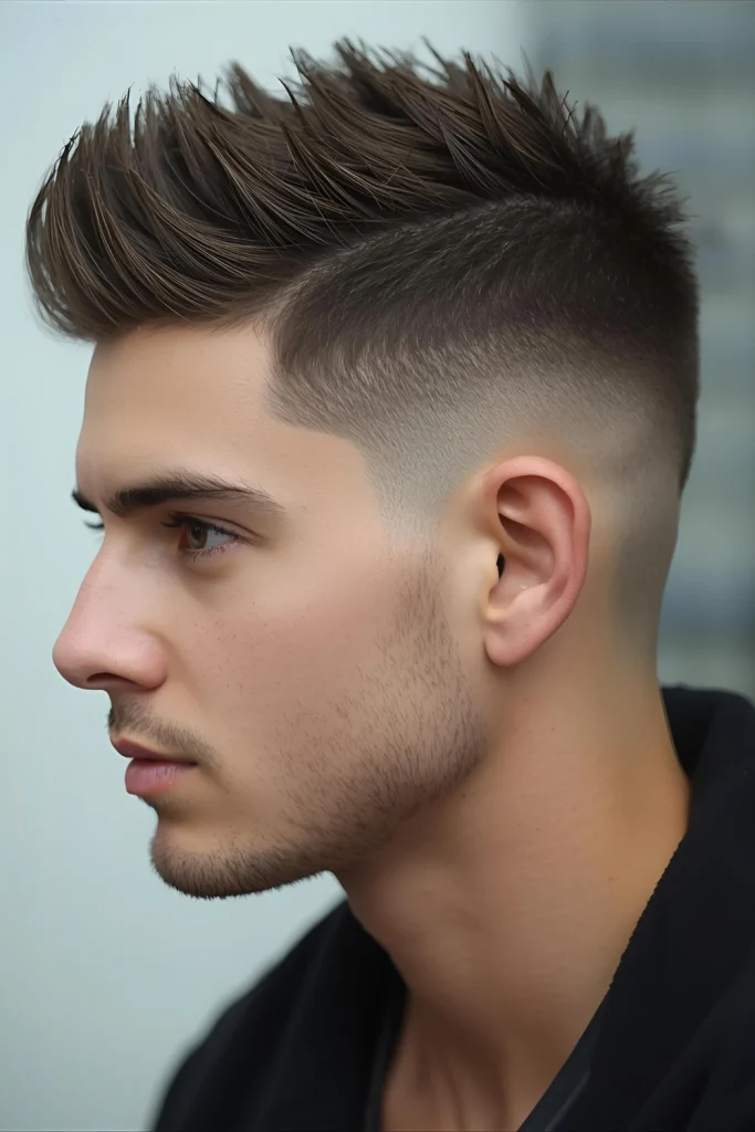 Spiky ATextured Taper Short, defined spikes throughout the crown add an energetic, playful touch to the classic taper, perfect for spring’s vibrant energy.