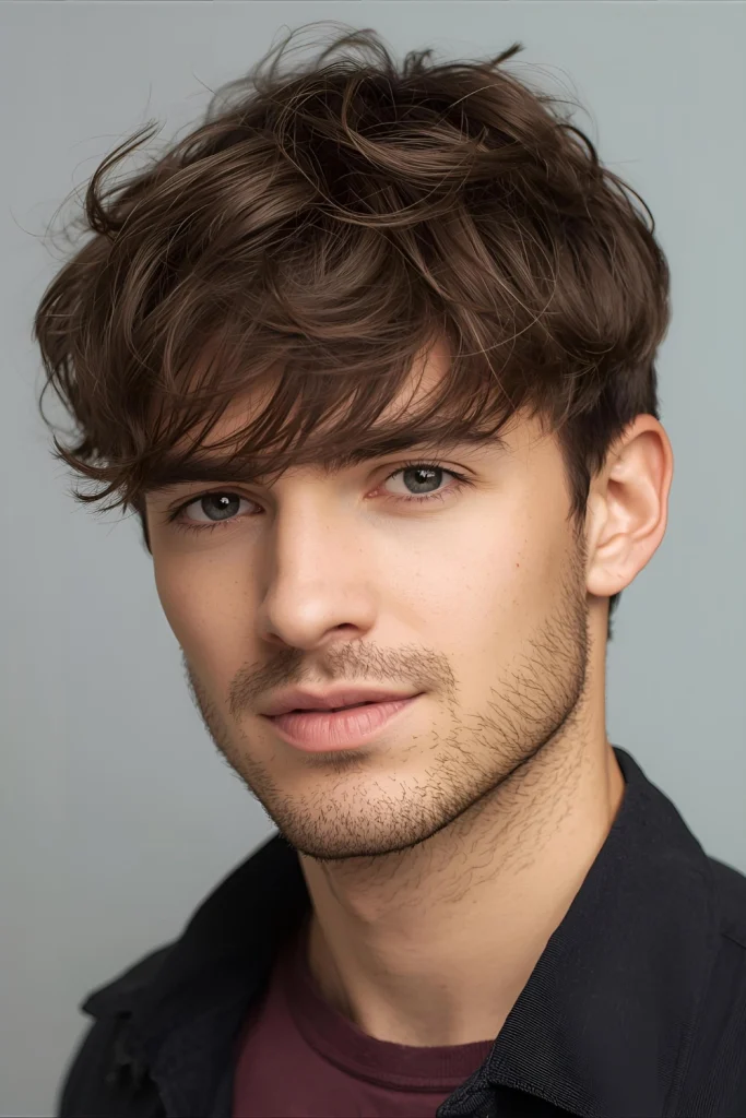 Textured Bangs with Casual Vibes

Messy, textured bangs and faded sides give guys a cool, casual look that’s incredibly easy to style day-to-day.