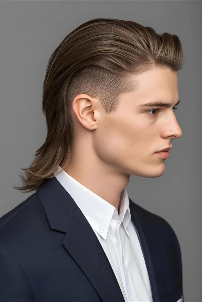 Textured Crop Mullet Fade A subtle nod to the mullet, where the back is left slightly longer and textured, blending into a fade on the sides. Business in the front, a party in the back—toned down