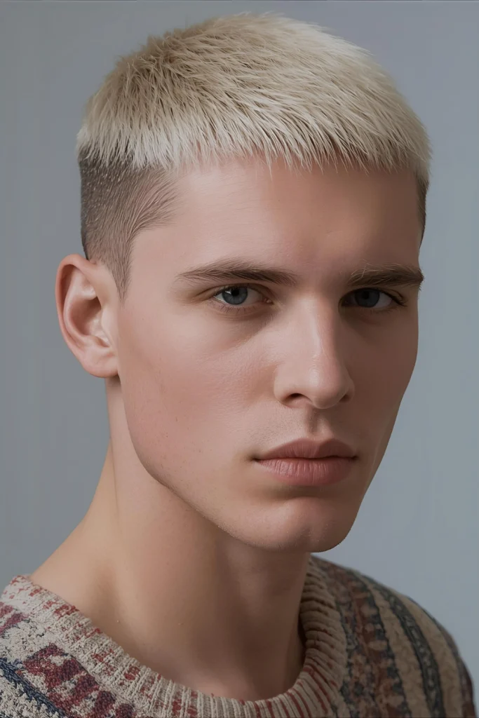 Textured Crop with Bleached Tips Add an edge to a classic crop with subtly bleached or lightly colored ends. It’s a low-commitment way to experiment with color.