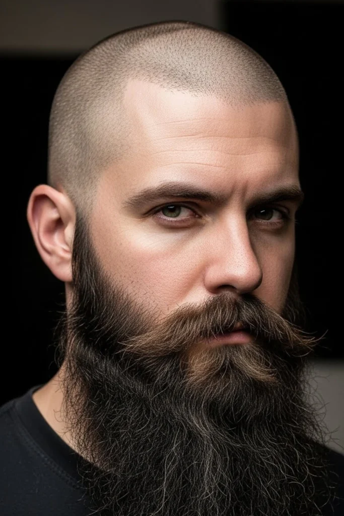 The Bald Fade &amp; Long, Full Beard