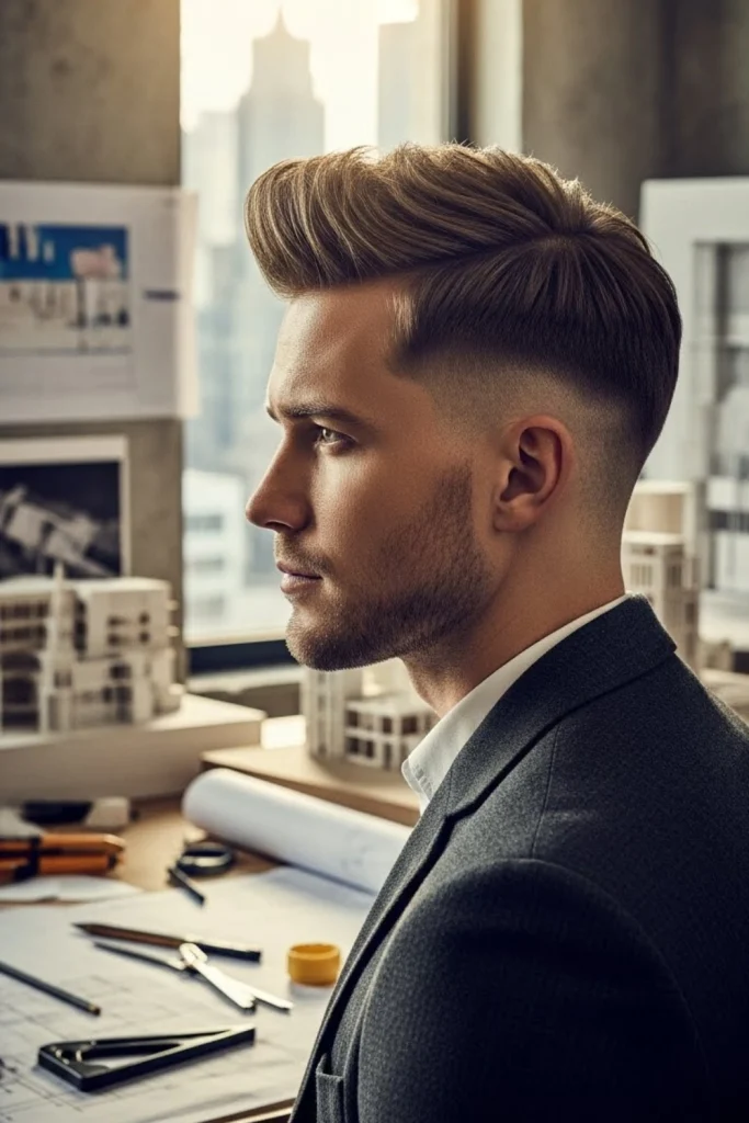 The Bald Fade with Textured Top