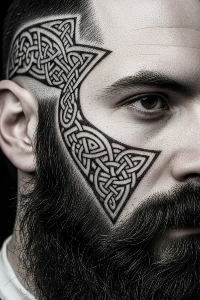 The Beard with Shaved Designs