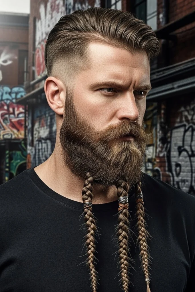The Braided Beard with Undercut