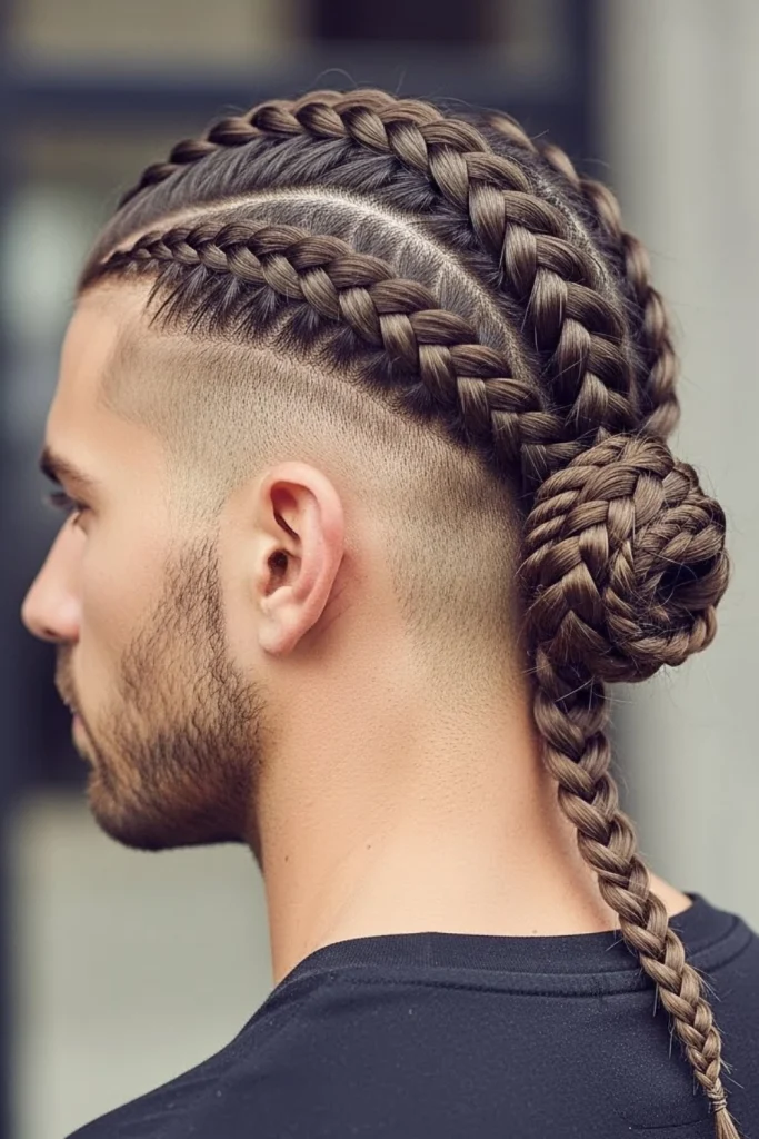 The Braided Man Bun