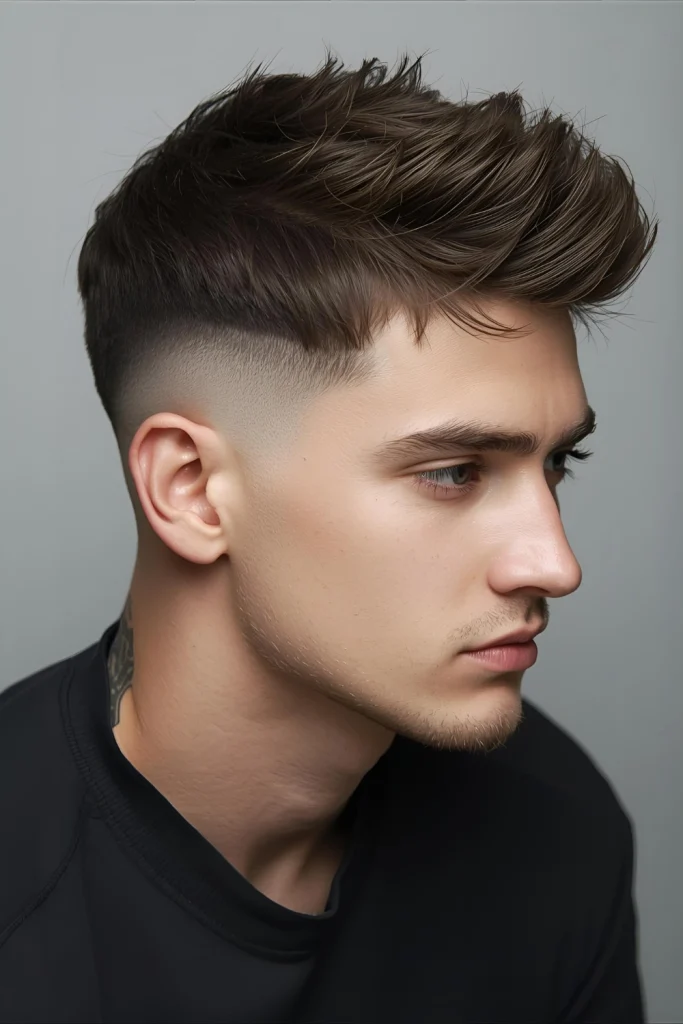 The Confident Textured Crop

Messy texture, a fade, and choppy front hair that falls naturally create a cool, confident style that’s designed to stand out.