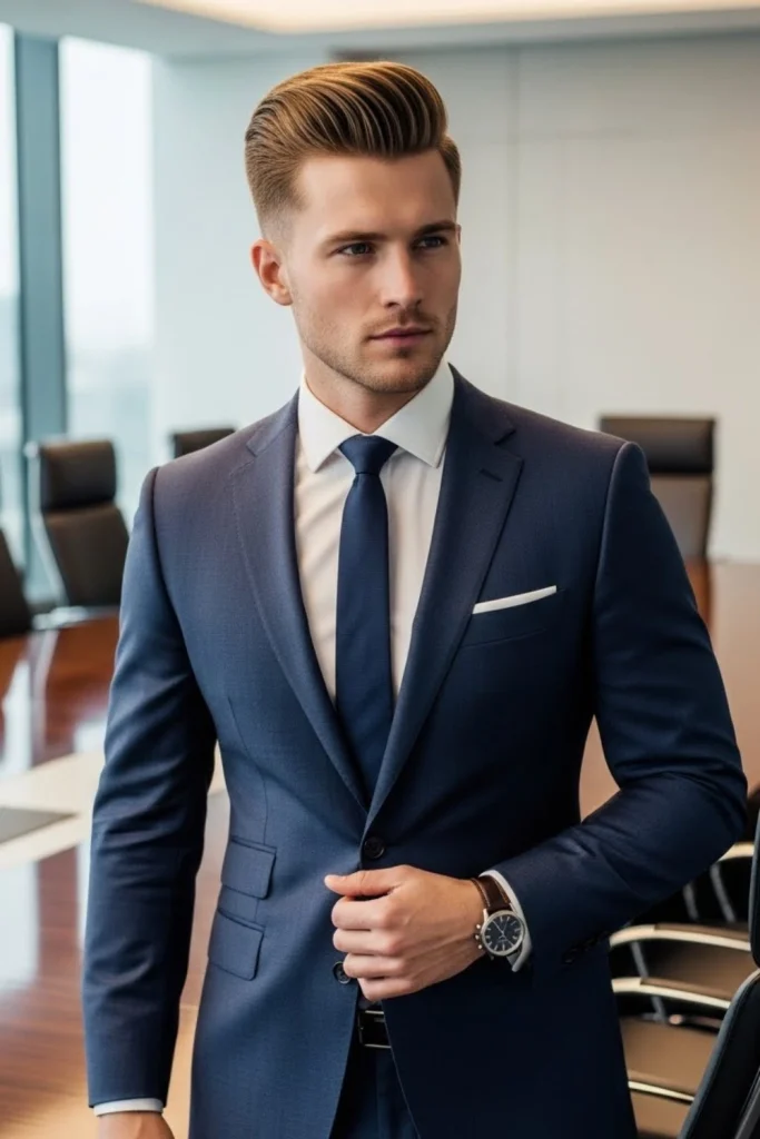The Corporate Pompadour Fade