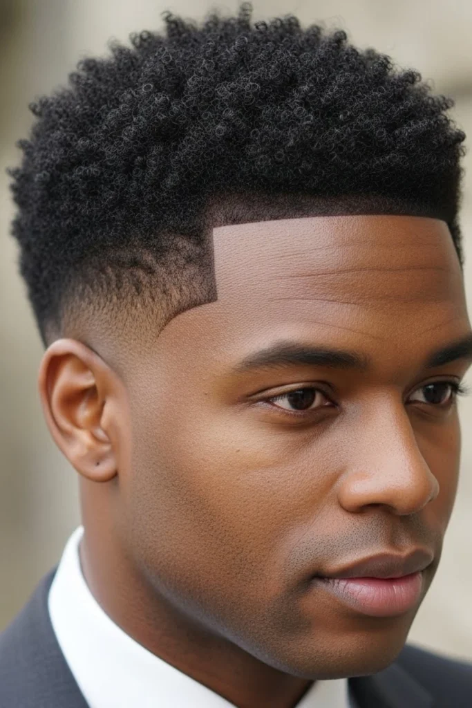 The Curly Crop with Low Fade