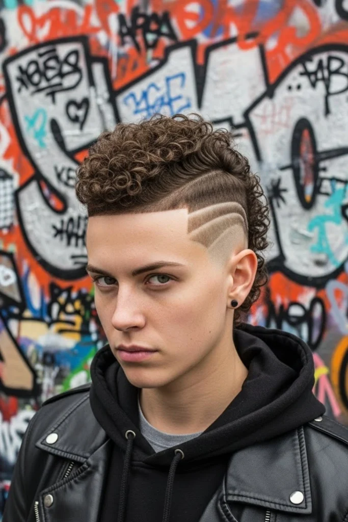 The Curly Mohawk Fade