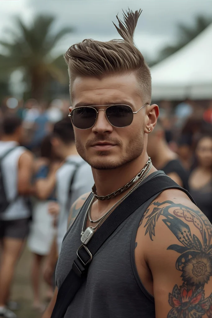 The “Festival Survivor” Faux Hawk A style that starts sharp on day one and evolves—getting messier, incorporating glitter or face paint as the weekend progresses—becoming its own story.