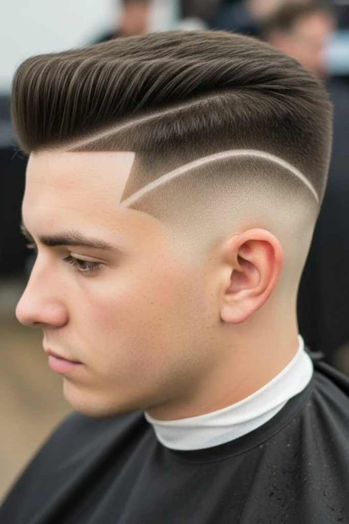 The Flat Top with Burst Fade