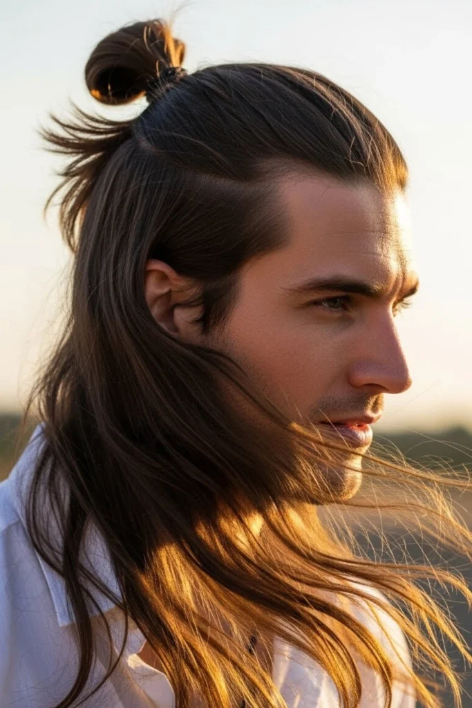 The Half-Up Man Bun