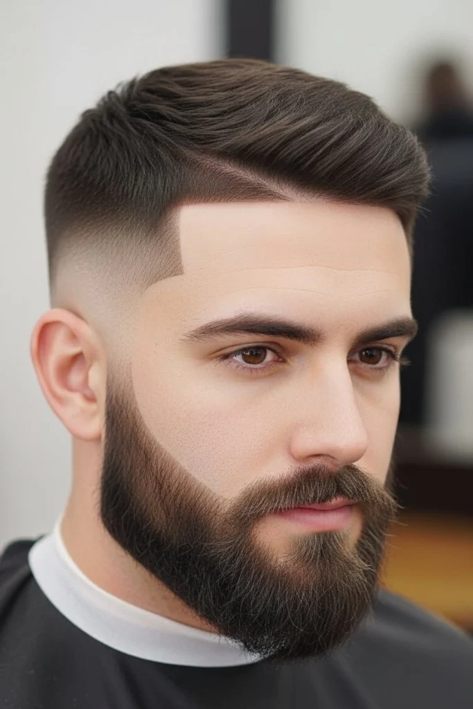 The Low Fade with Beard Fade Integration
