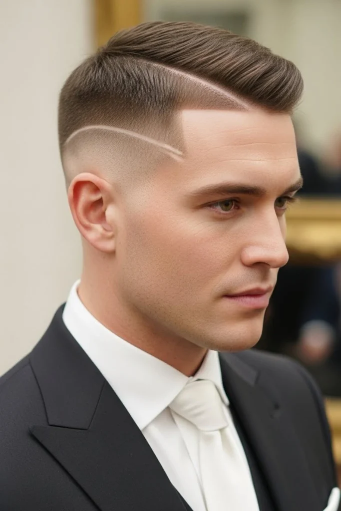 The Low Fade with Hard Part