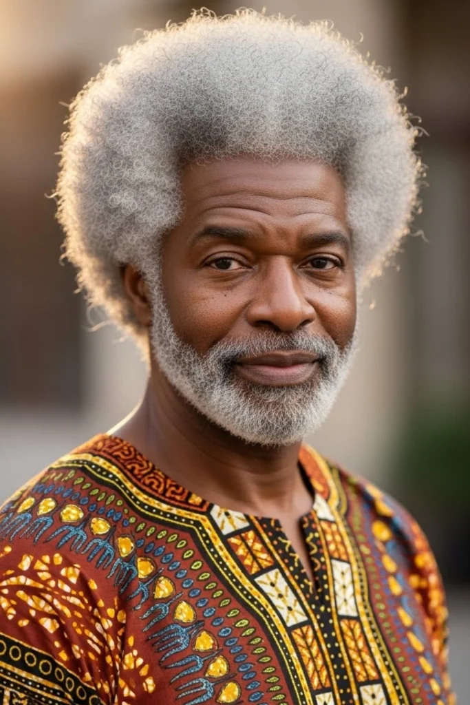 The Natural Silver Afro