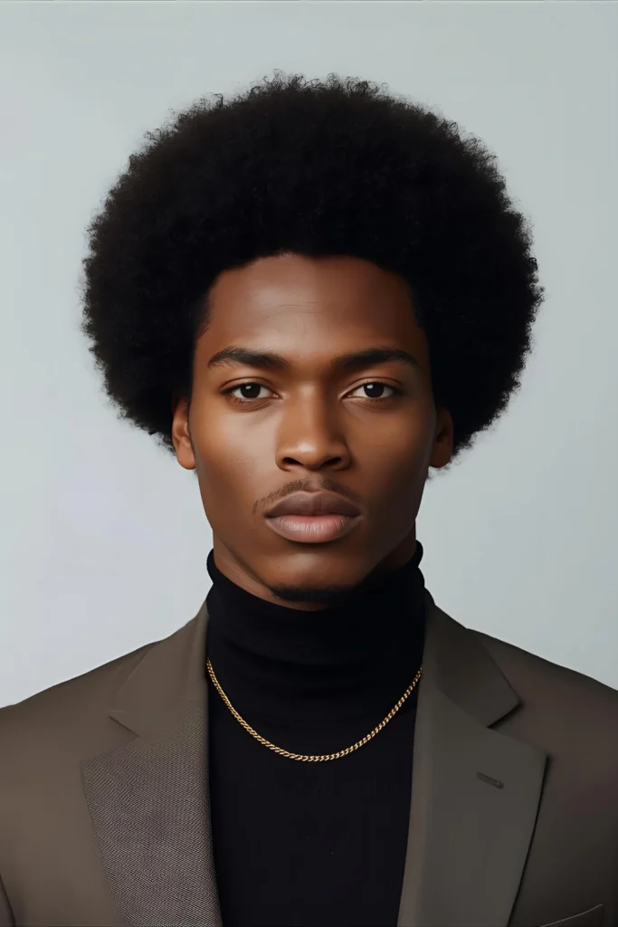 The Sculpted Afro - black men hairstyles
