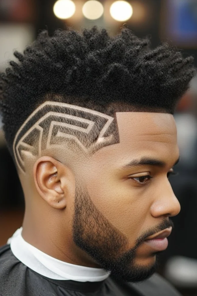 The Shaved Design with Natural Top
