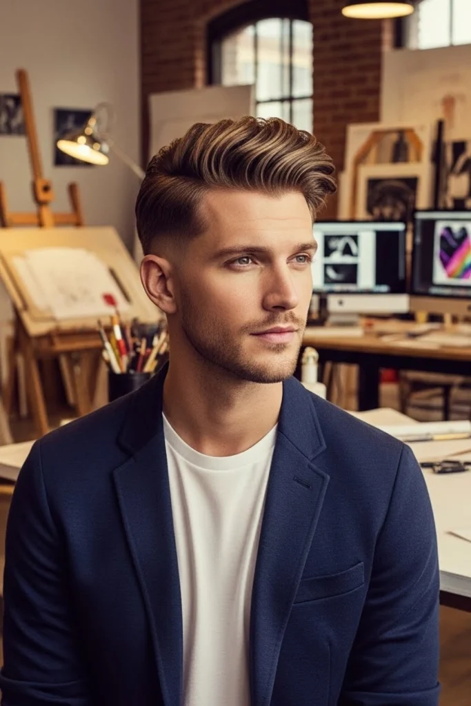 The Side-Swept Texture with Low Fade