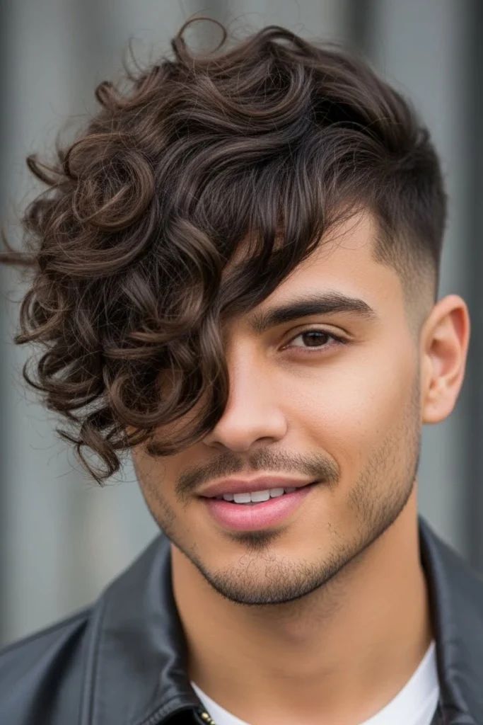 The Side-Swept Textured Bangs
