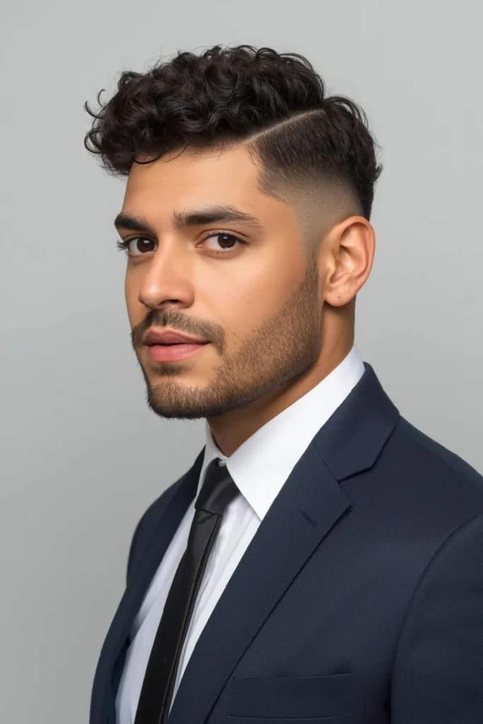 The Executive Curls with Low Fade