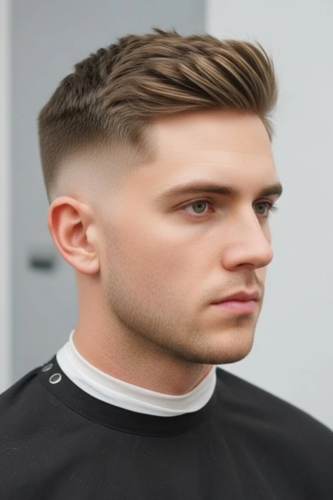 The Temple Fade with Short Top