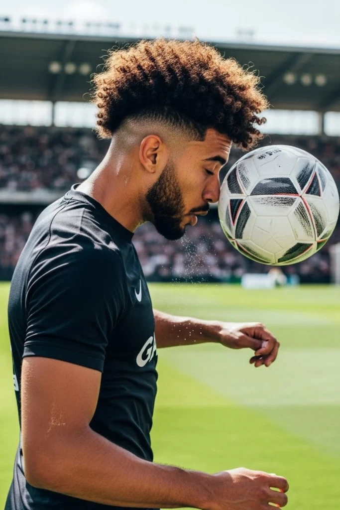 The Voluminous Curly Top with Skin Fade