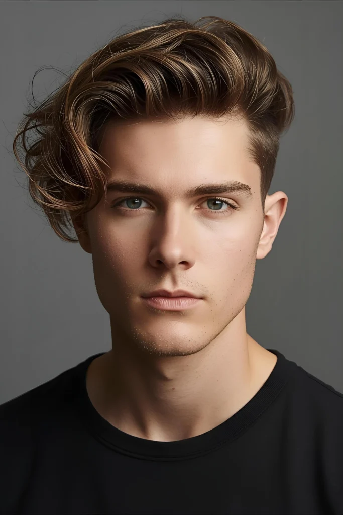 Wavy Textured Crop Enhances natural wave patterns with layers, letting them fall into place easily. The fade provides a clean, modern counterpoint.