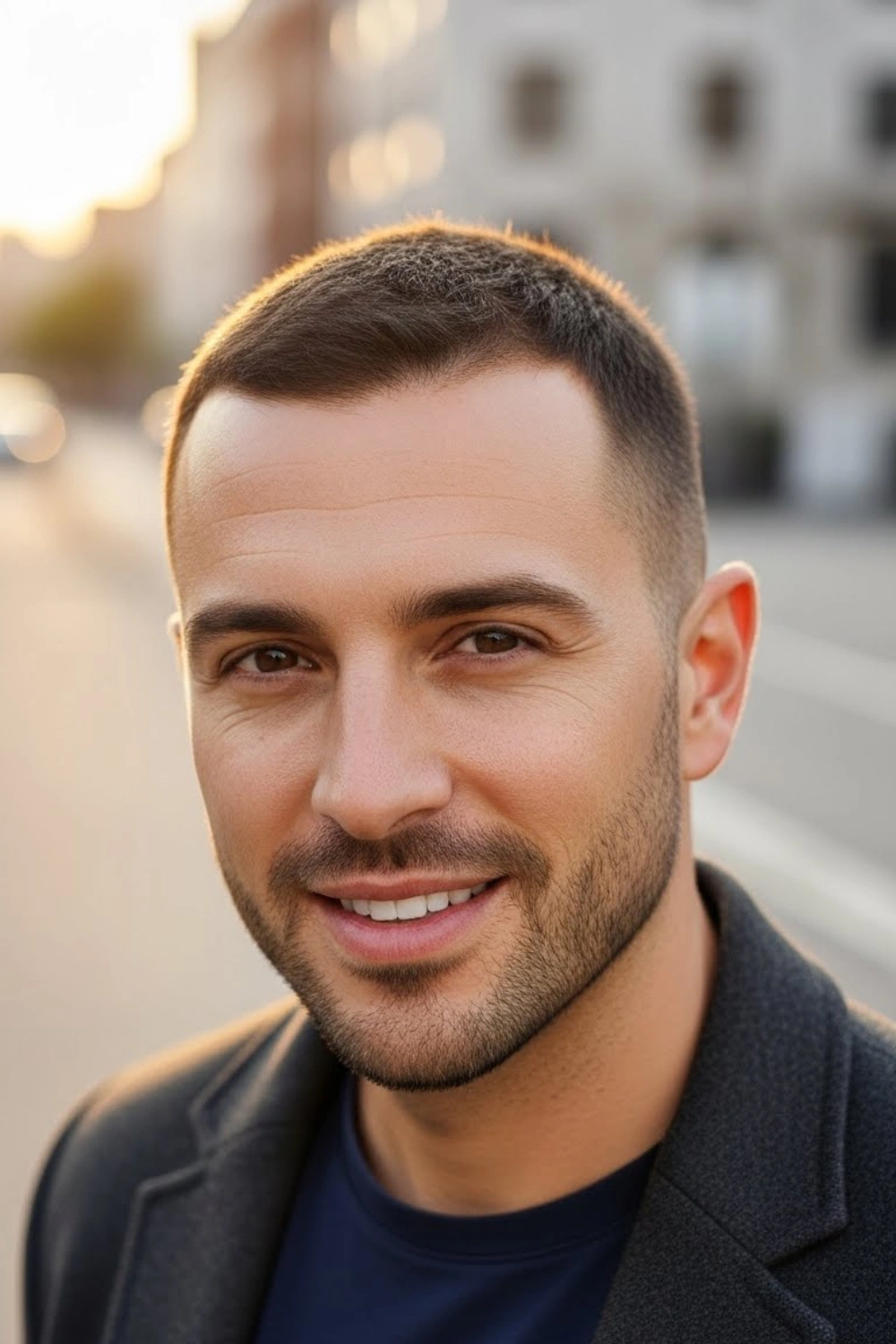 Buzz cut with beard for men 2026 for thinning hair and receding hairline