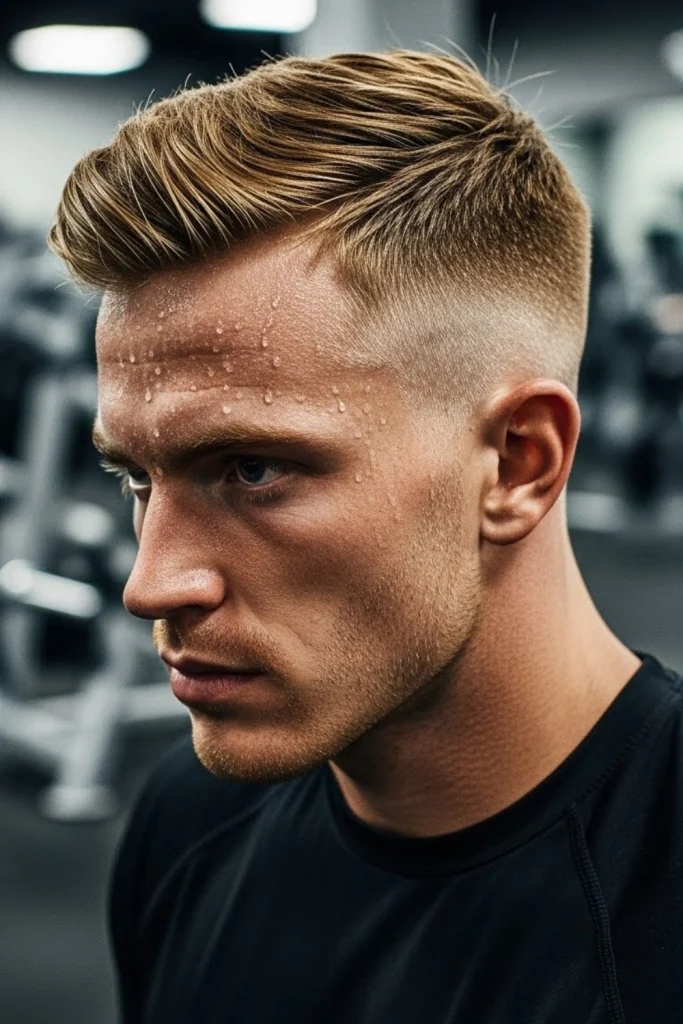 Tight Red Undercut with Athletic Finish