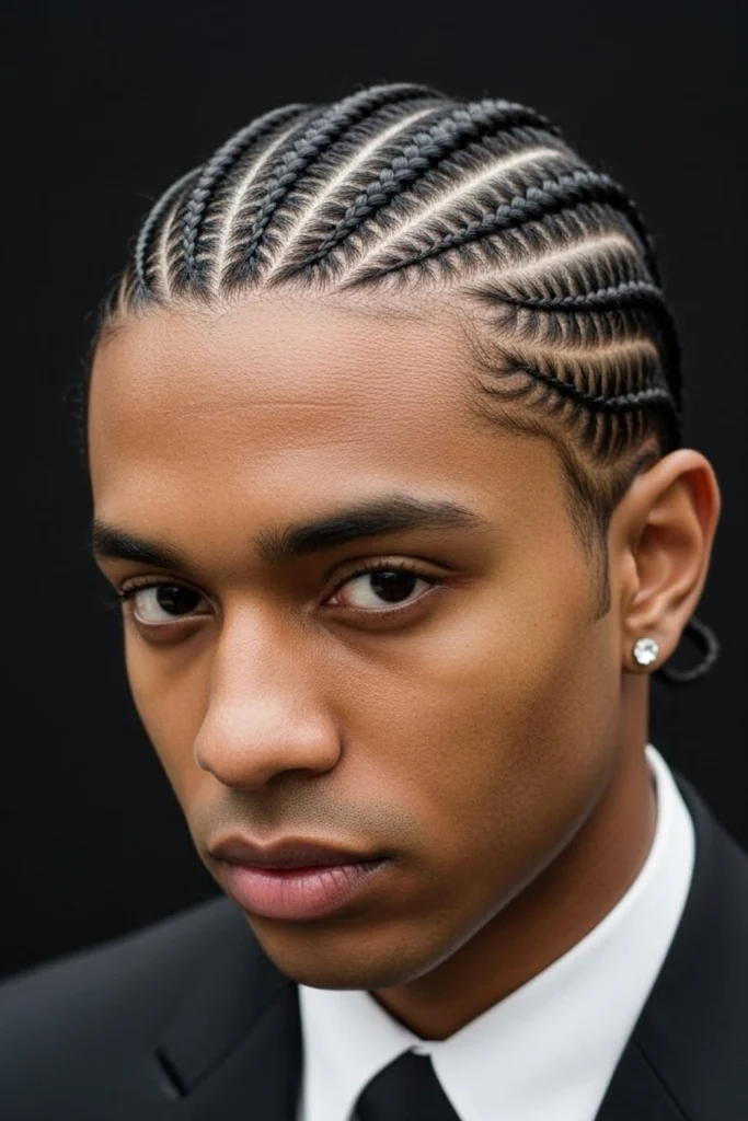 All‑Back Braids With Design Part