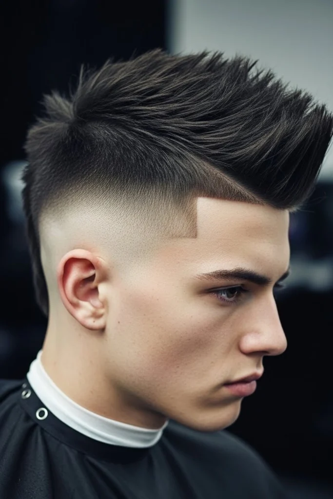 Burst Fade with Faux Hawk