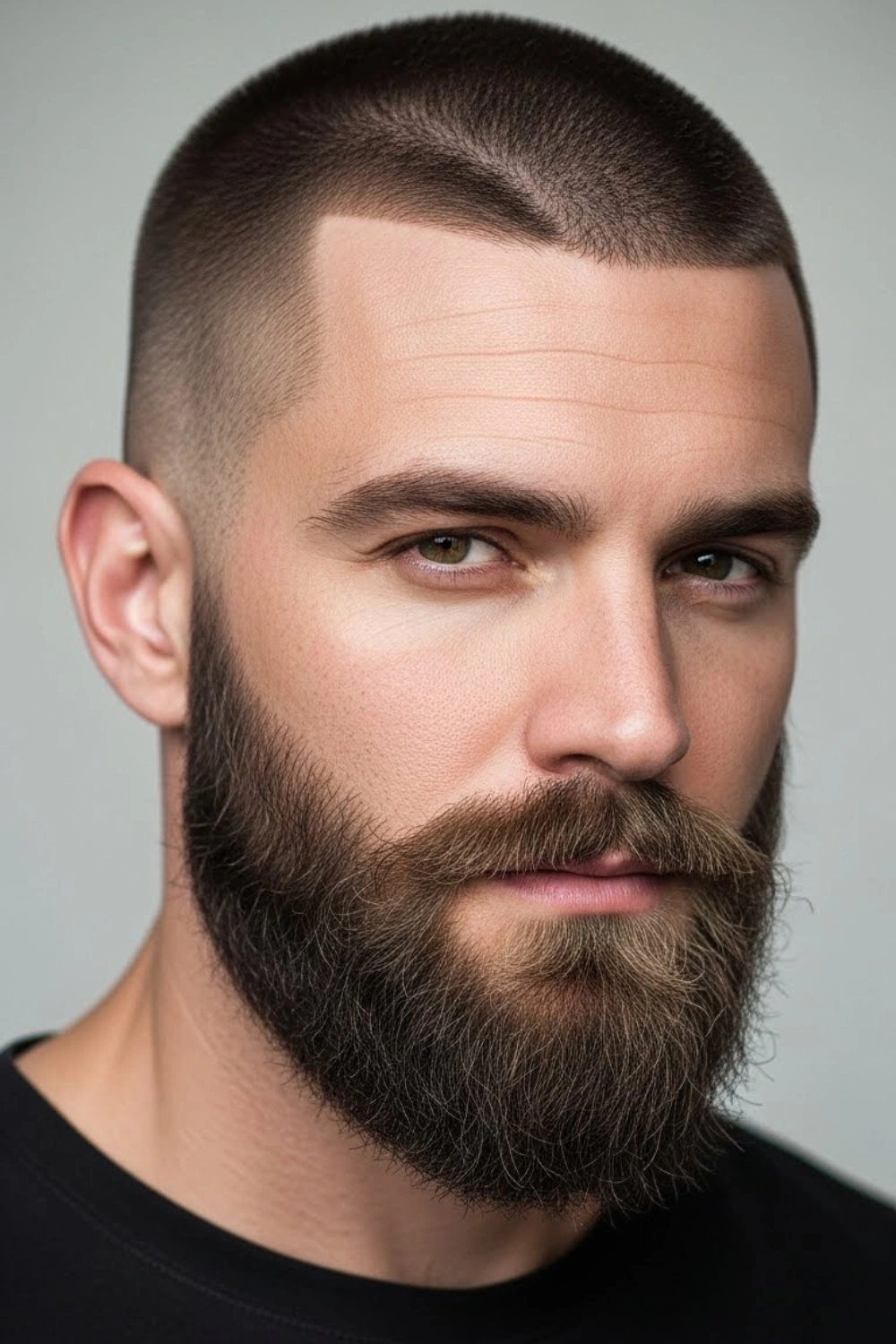 Buzz cut with beard for men 2026 paired with rugged stubble
