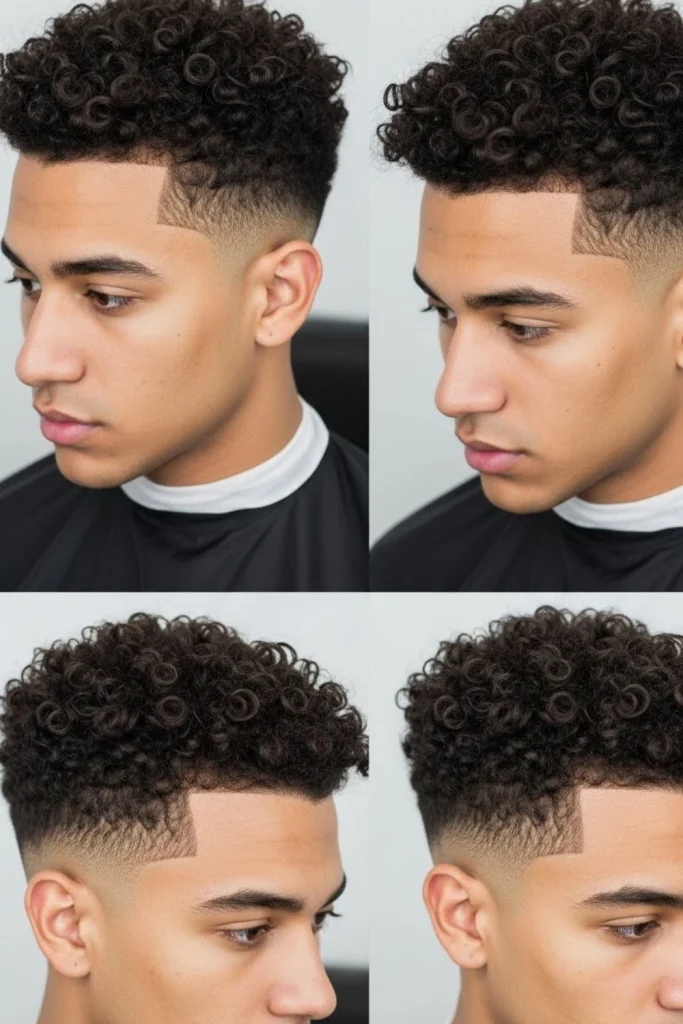 Curly Low Fade