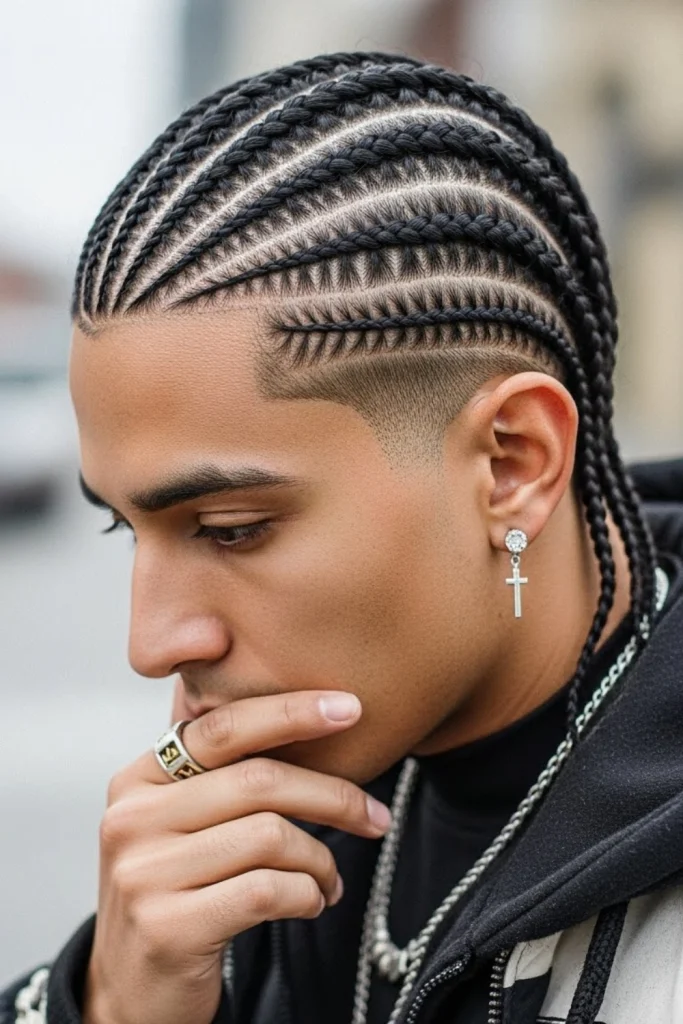 Curved or Zig-Zag Cornrows