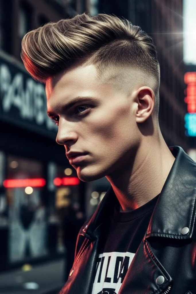 Faux Hawk Mid Fade