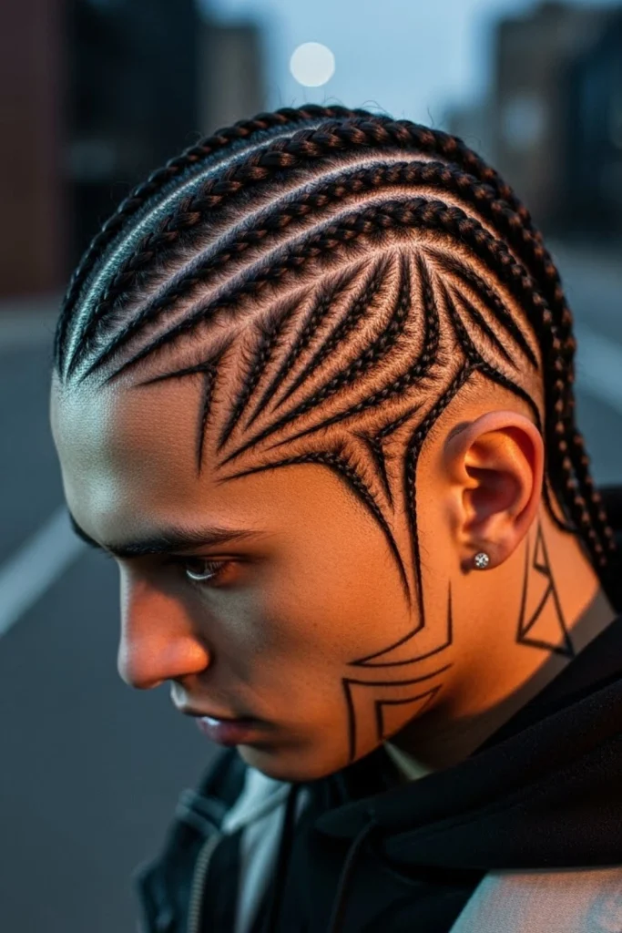 Geometric Pattern Cornrows