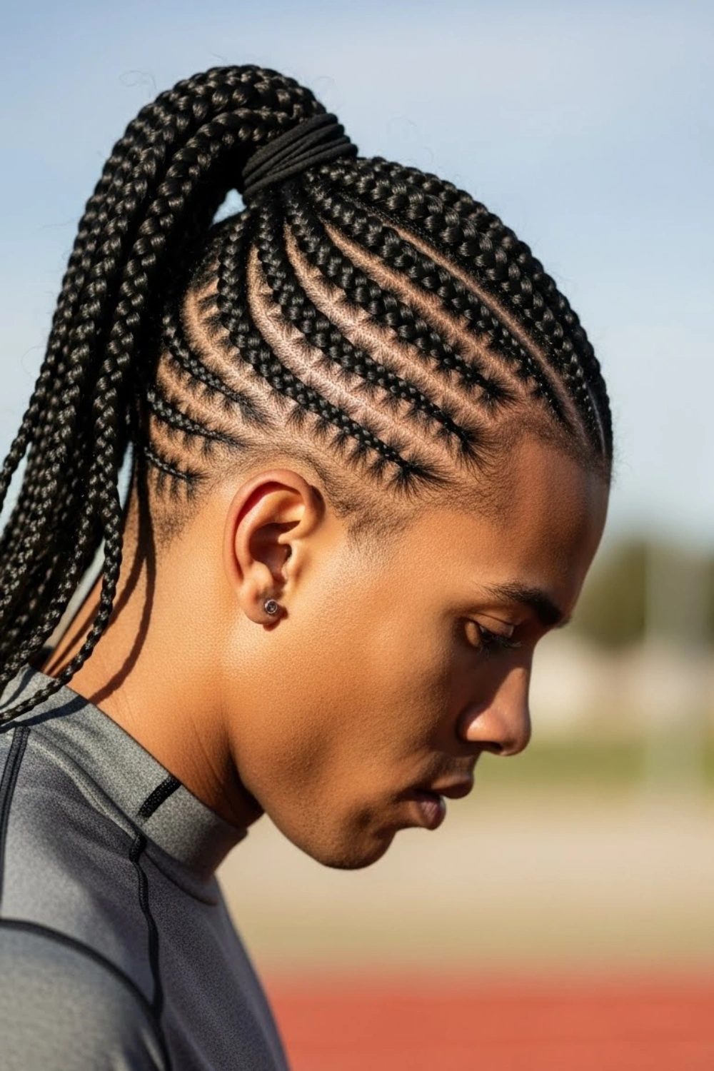 High ponytail box braids for women 2026