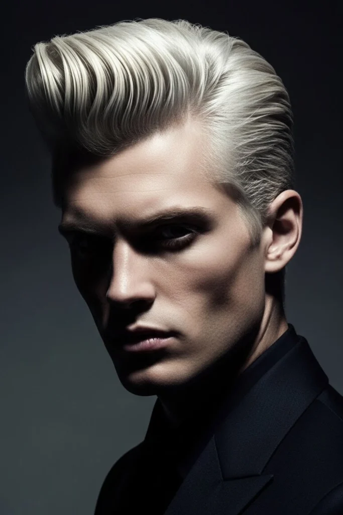 Icy Blonde Pompadour