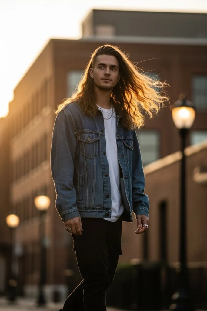Long Flowing Mullet